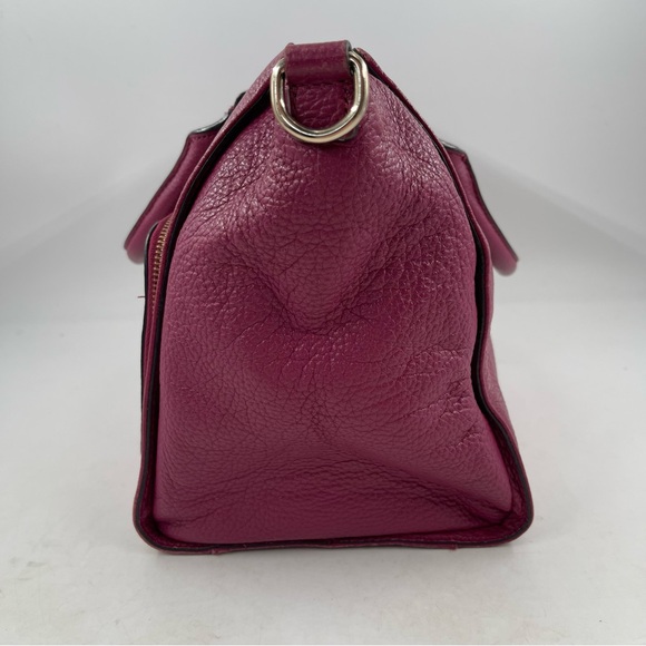 Kate Spade Magenta Pebbled Leather Zip Pocket Satchel Shoulder Bag - Picture 4 of 16